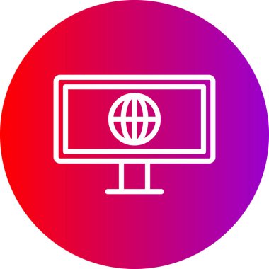 vektör lcd simgesi illüstrasyonu