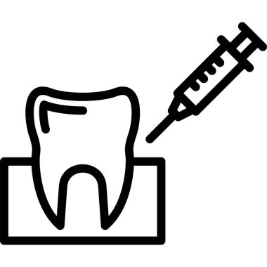 diş hekimi diş simge vektör çizim