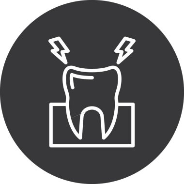 Diş simgesi, vektör illüstrasyonu