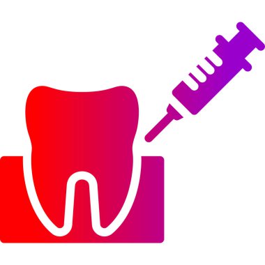 Dişçi diş ikonu. Web için dişçi diş vektör simgesinin düz çizimi.