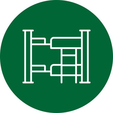 Bir ahşap bank simgesinin vektör çizimi