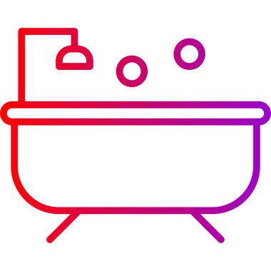 Küvet ikonu vektör illüstrasyonu