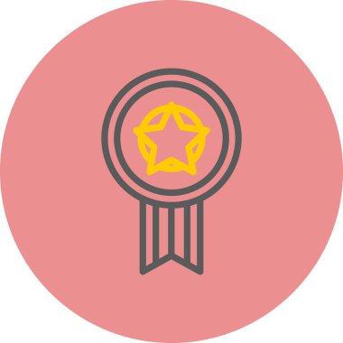 Ödül simgesi soyut arkaplanda izole edildi