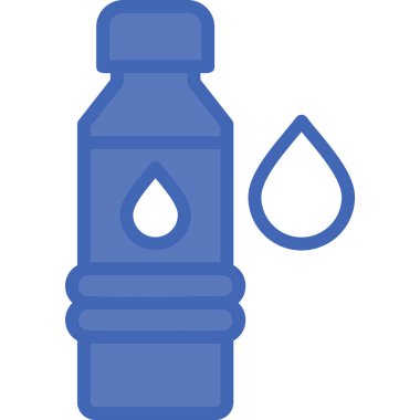 Bir şişe simgesinin vektör illüstrasyonu