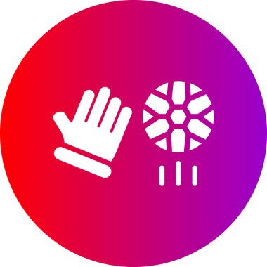 Bir eldiven simgesinin vektör çizimi