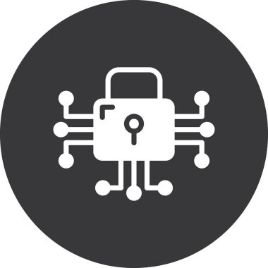 Güvenlik simgesinin vektör illüstrasyonu