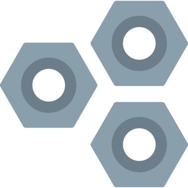 Altıgen dişli vektör ikonu. düz biçim bicolor ve cyan sembolü, gri ve gri renkler, yuvarlak açılar.