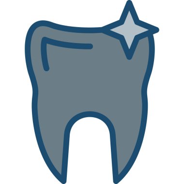 Diş bakımı ikonu. Basit tasarım vektörü çizimi beyaz arkaplanda izole edildi