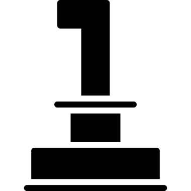 kupa ödül ikonu katı stil