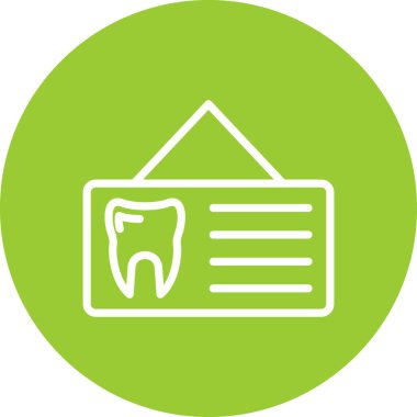 diş simgesi olan diş, vektör illüstrasyonu