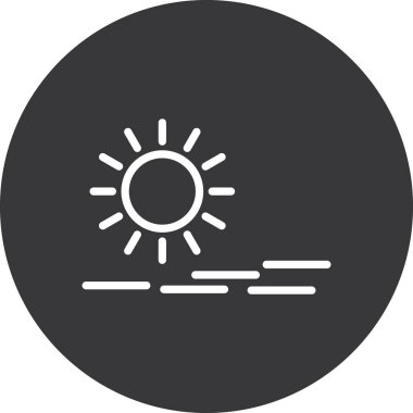 Güneş enerjisi sembolü, güneş ve güneş enerjisi, enerji işareti, vektör grafikleri, beyaz arkaplanda doğrusal bir kalıp, 10 birim