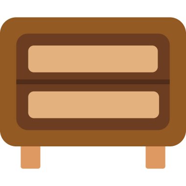 mobilya ikonu vektör illüstrasyonu