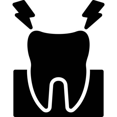 diş simgesi vektör illüstrasyonu