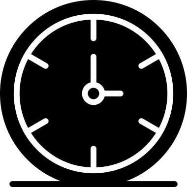 Beyaz arkaplanda alarm saati simgesi