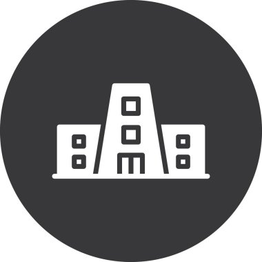 Fabrika binası ikon vektör illüstrasyonu