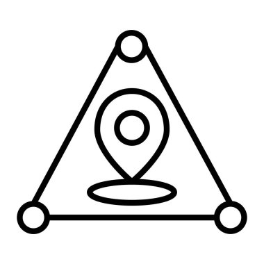 üçgen simgesi, çizgi vektör çizimi tasarımı