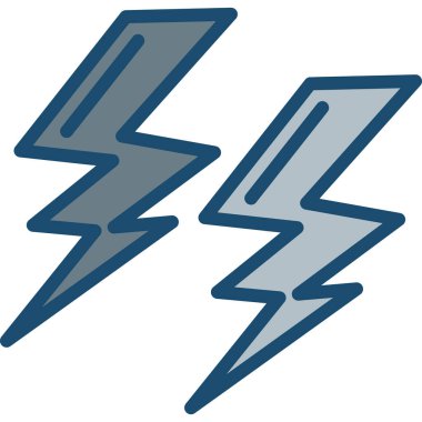 Gök gürültüsü Web simgesi basit illüstrasyon