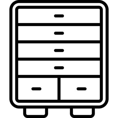 Dolap. Web simgesi basit illüstrasyon