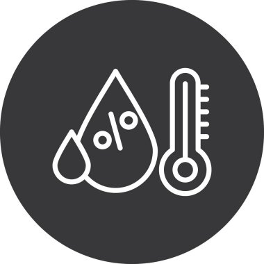 Termometre simgesinin vektör illüstrasyonu