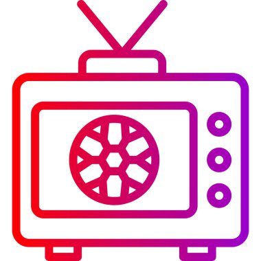 Televizyon. Web simgesi basit illüstrasyon