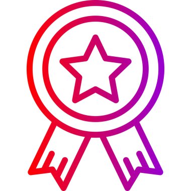 Madalya ikon vektör illüstrasyonu