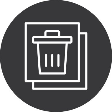 Çöp kutusu simgesi. Beyaz arkaplanda izole edilmiş web tasarımı için çöp kutusu vektör simgesinin basit çizimi