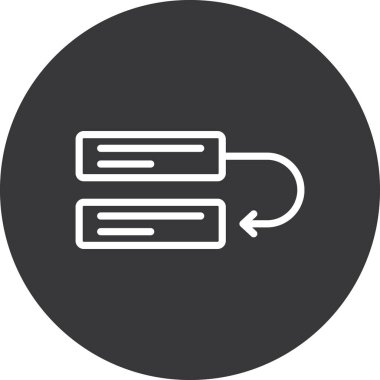 Bilgi alışverişi. Basit illüstrasyon