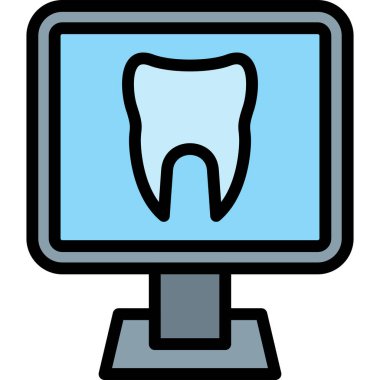 bilgisayar monitörü web simgesi, basit vektör illüstrasyonu