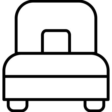 yatak ikonu vektör illüstrasyonu