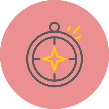 Pusula. Web simgesi basit illüstrasyon