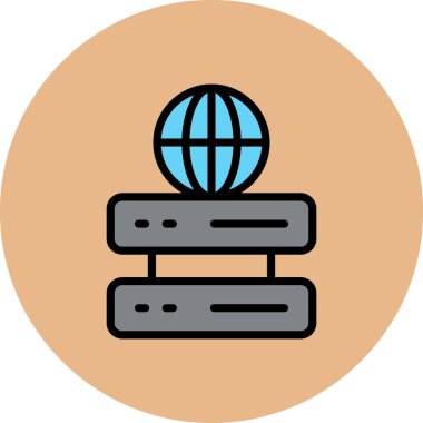 Küre. Web simgesi basit illüstrasyon