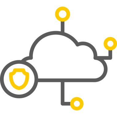 bulut hesaplama simgesi, vektör illüstrasyonu