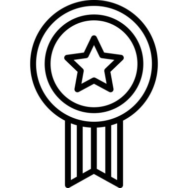 Ödülü rozet vektör simgesi
