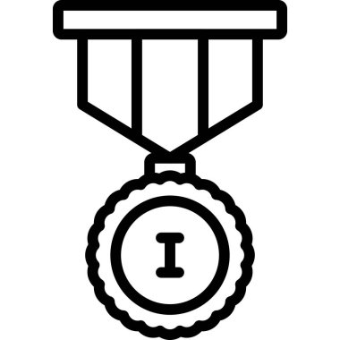 Madalya. Web simgesi basit illüstrasyon