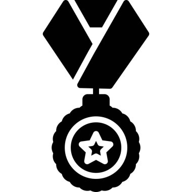 Madalya vektör düz simgesi