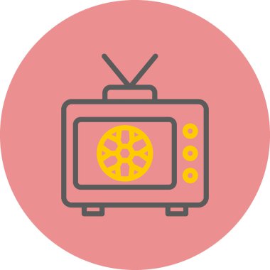 Televizyon. Web simgesi basit illüstrasyon