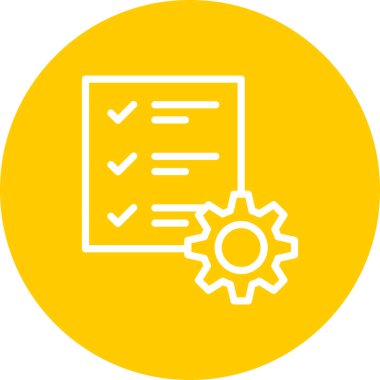 Kontrol listesi. Web simgesi basit illüstrasyon