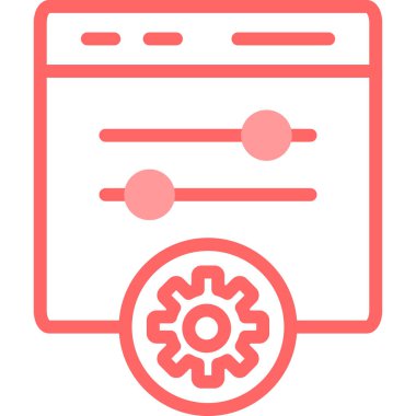 Teçhizat Web simgesi basit illüstrasyon