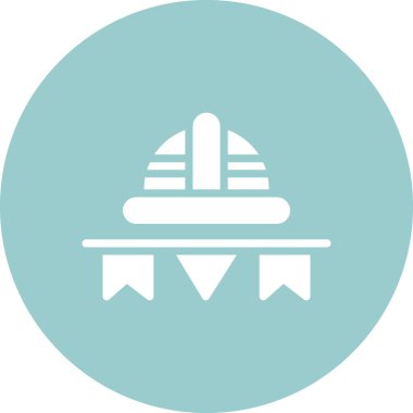 Şapka. Web simgesi basit illüstrasyon