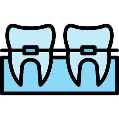 diş simgesi vektör illüstrasyonu