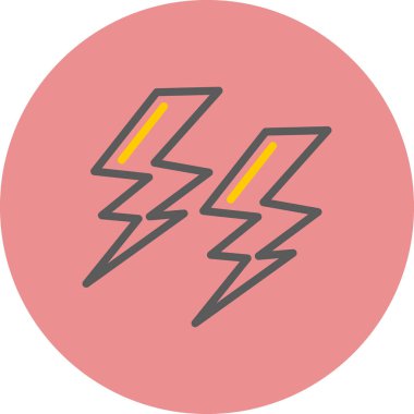 Şimşek simgesinin vektör illüstrasyonu