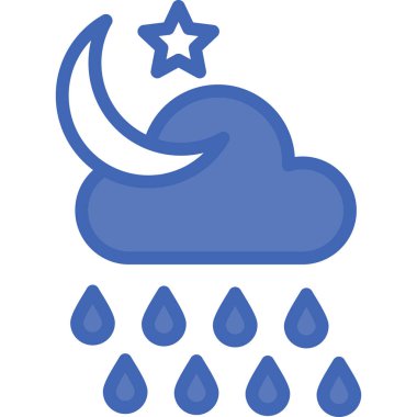 Yağmurlu beyaz bulutun vektör çizimi