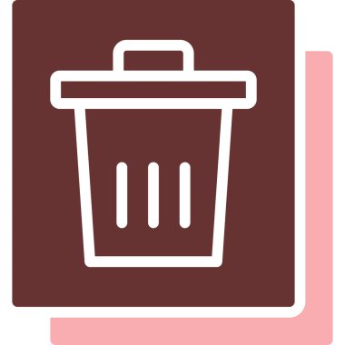 Çöp kutusu. Web simgesi basit illüstrasyon