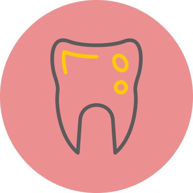 Diş simgesinin vektör illüstrasyonu