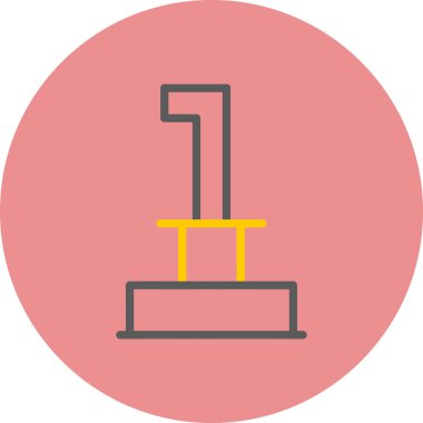 Podyum. Web simgesi basit illüstrasyon