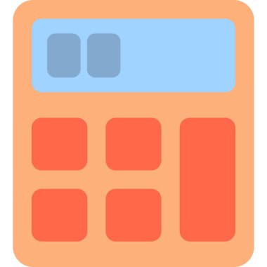 Hesap makinesi. Web simgesi basit illüstrasyon