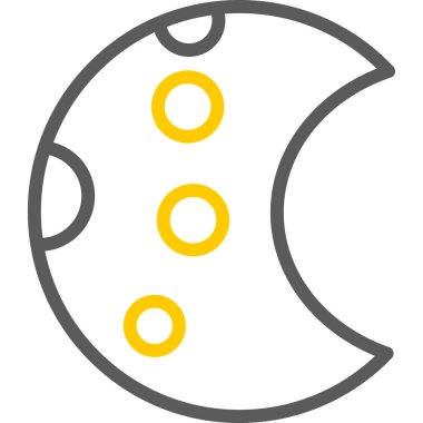 Ay ikonu vektör illüstrasyonu