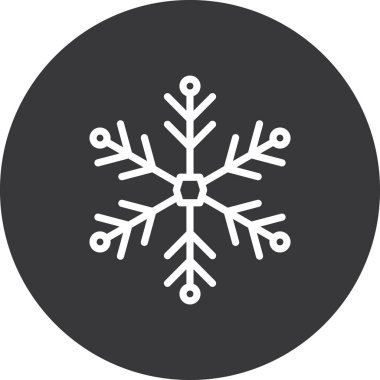 vektör kar tanesi simgesi illüstrasyonu