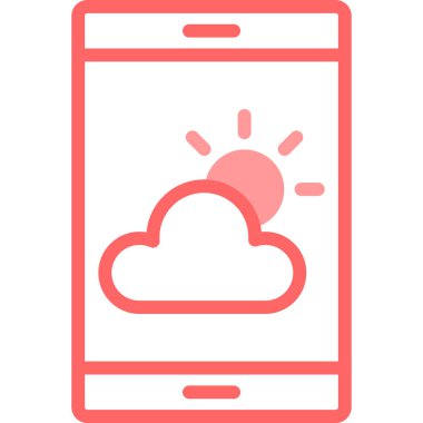 Bulut. Web simgesi basit illüstrasyon