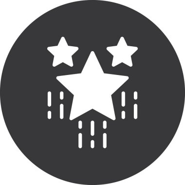 yıldız vektör ağı basit simgesi